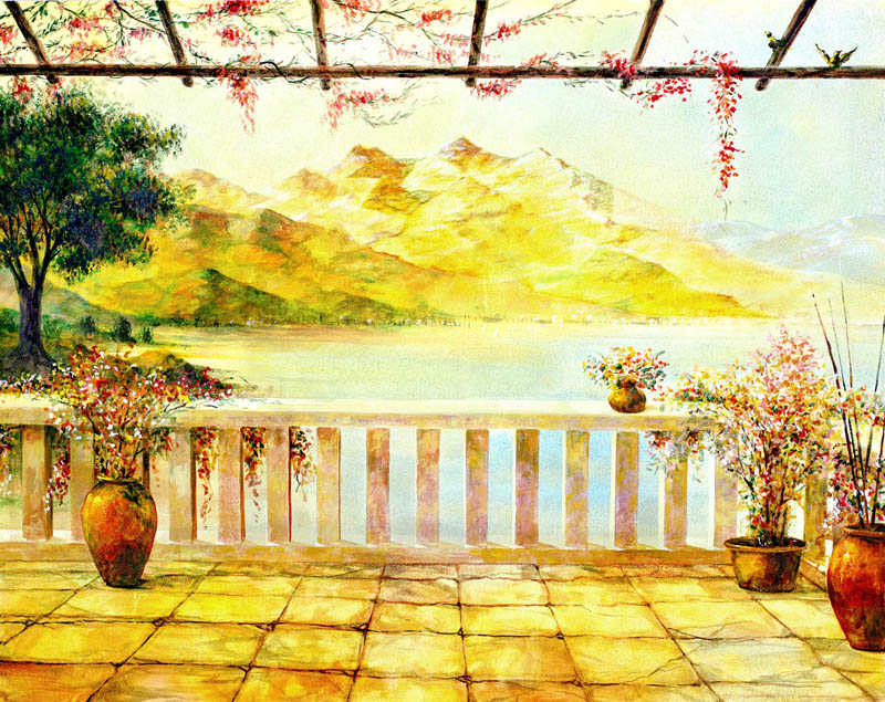 Affresco Paesaggi e Trompe l'oeil - Eleganza su Intonaco